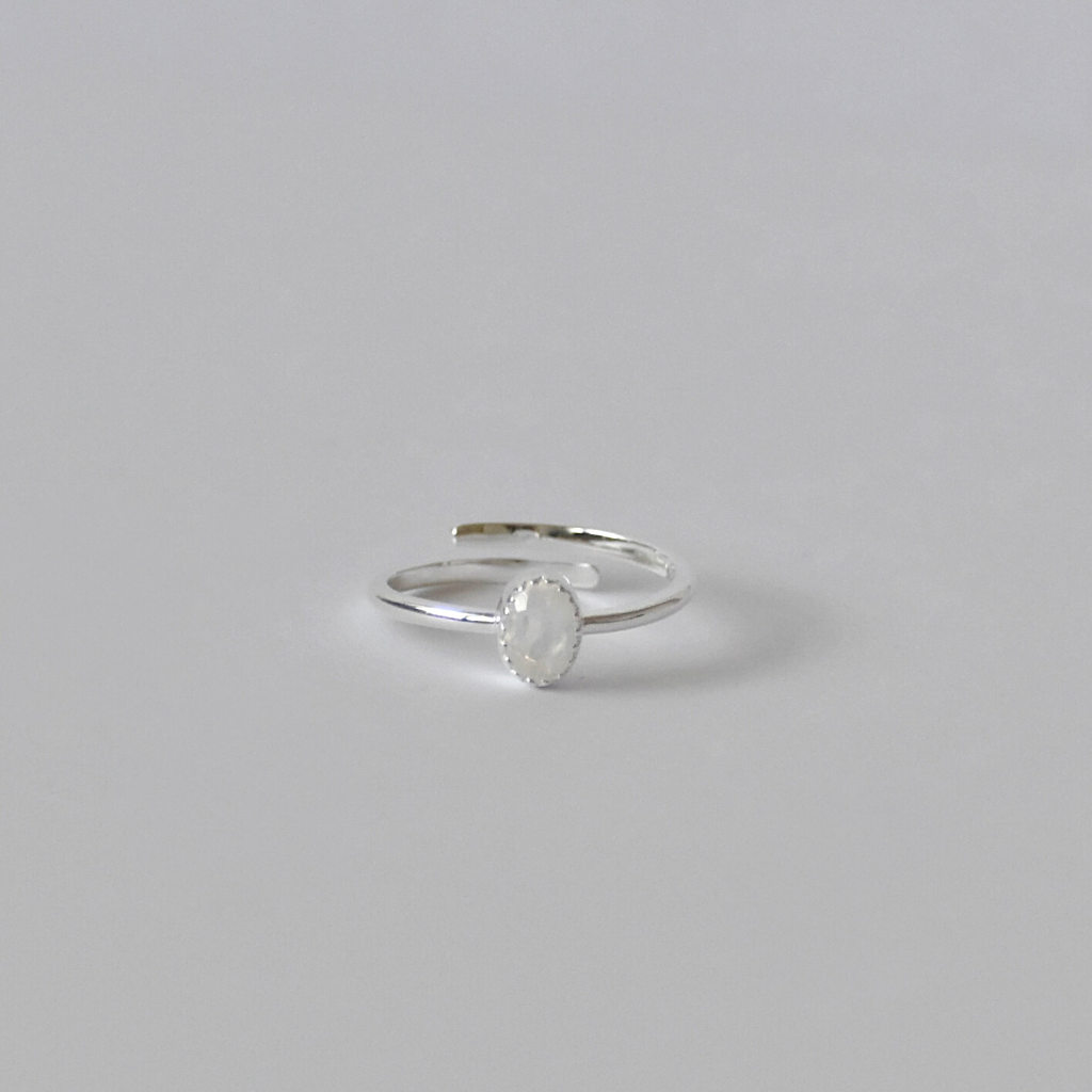 Fingerring Lua | Amazonit oder Mondstein