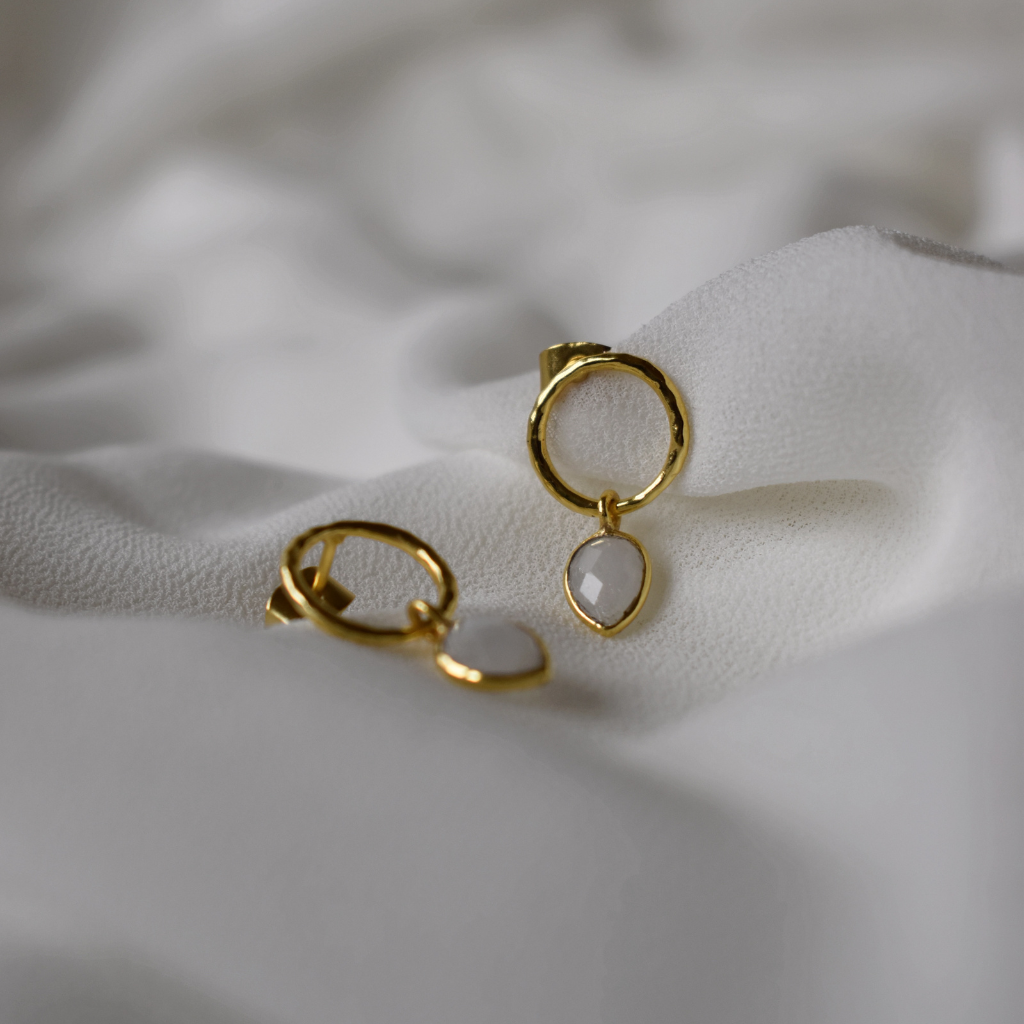 Ohrstecker Elina | Mondstein Tropfen