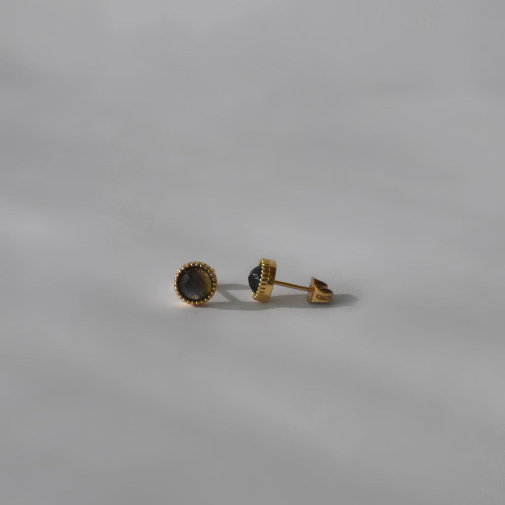 Ohrstecker Oana | Mondstein, Labradorit, Rosenquarz