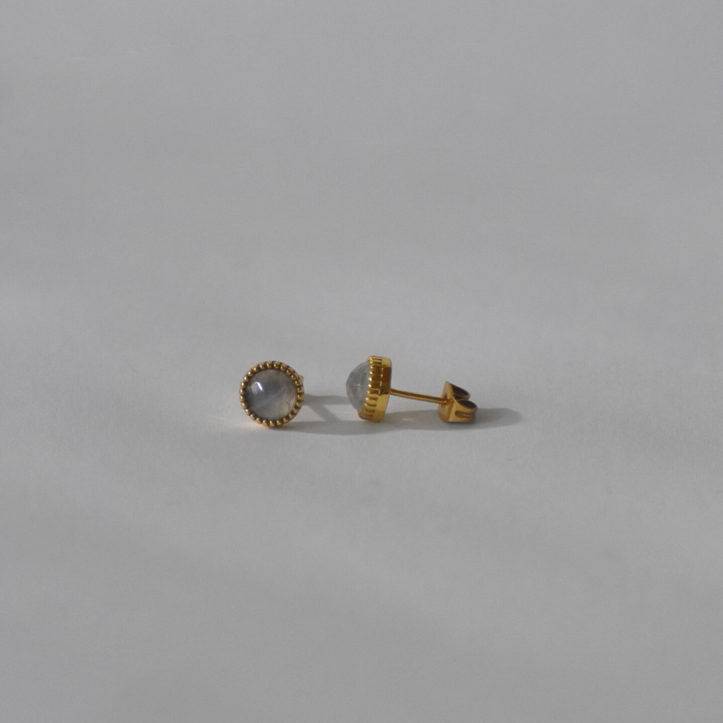 Ohrstecker Oana | Mondstein, Labradorit, Rosenquarz