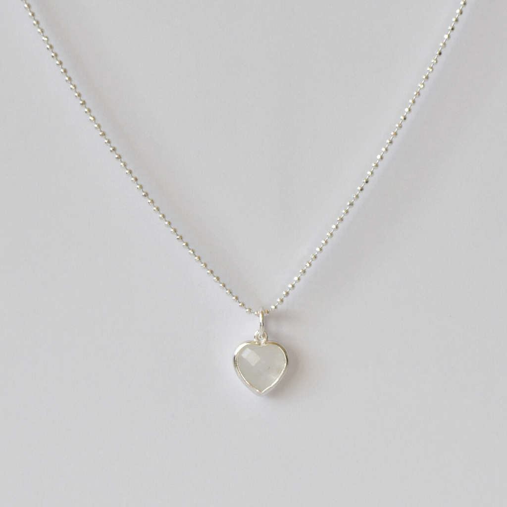 Halskette Mondstein Herz