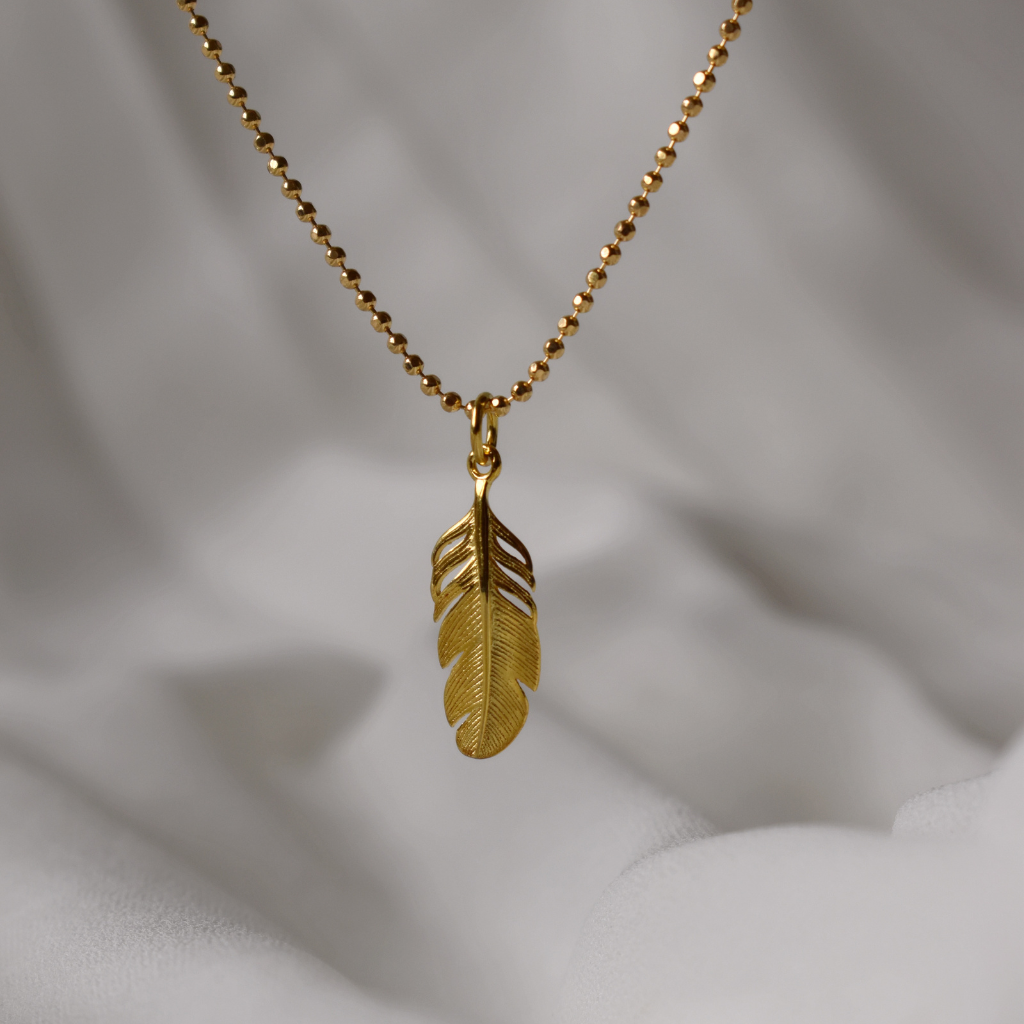 Halskette Feder