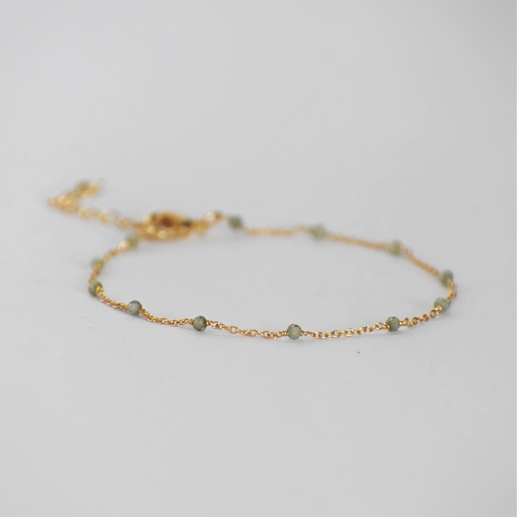 Armkette Thea | Green und Peach