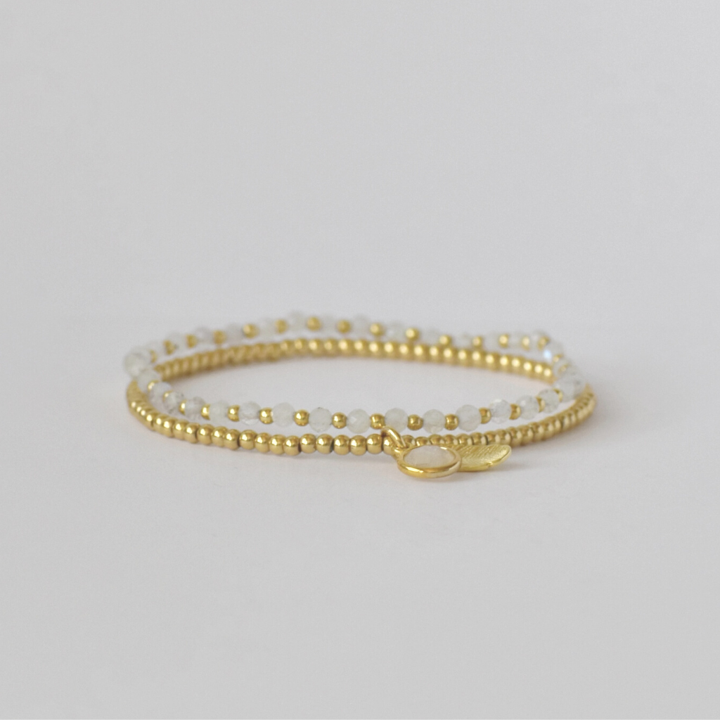 Armband-Set | Mondstein, Feder