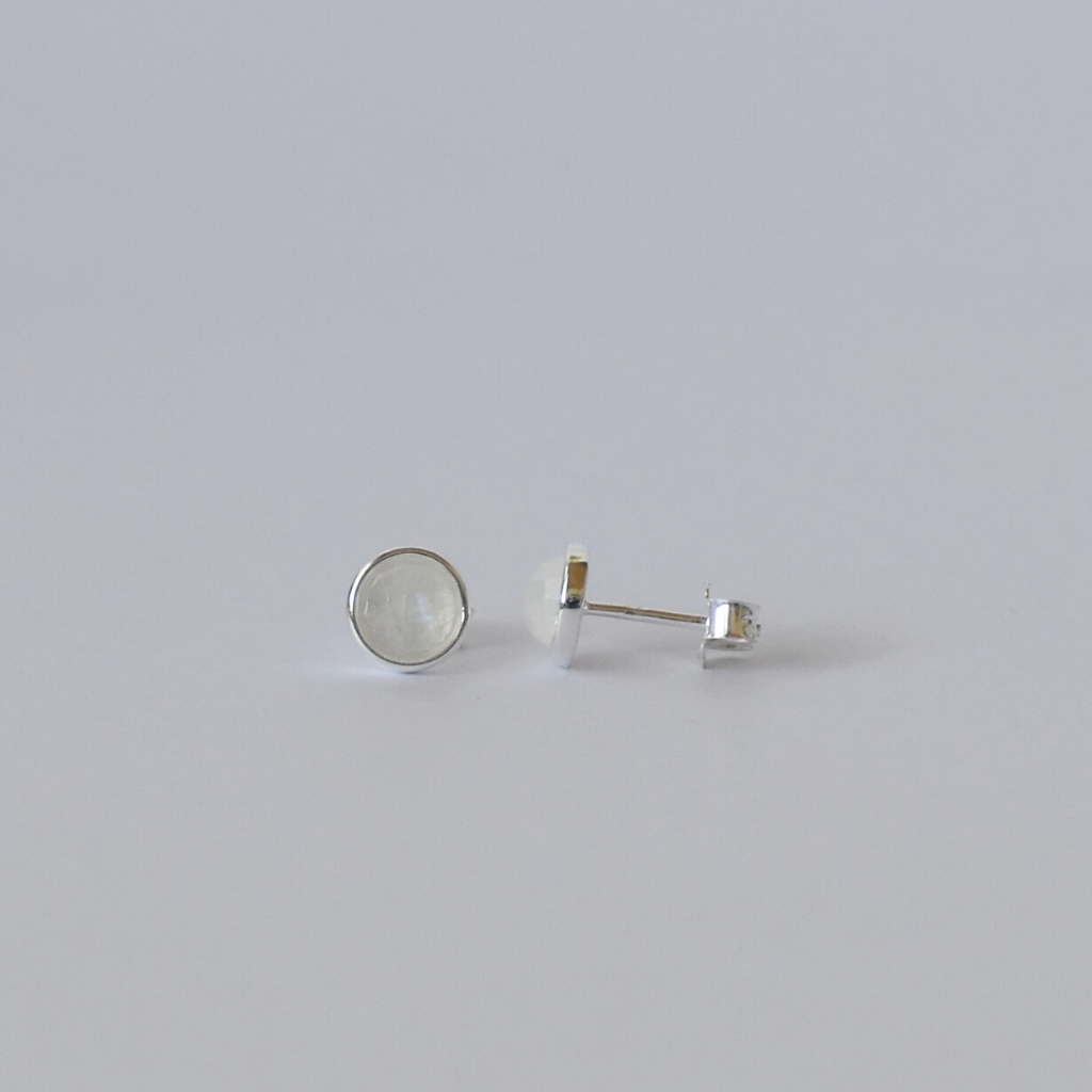 Ohrstecker Miri | Mondstein oder Rauchquarz