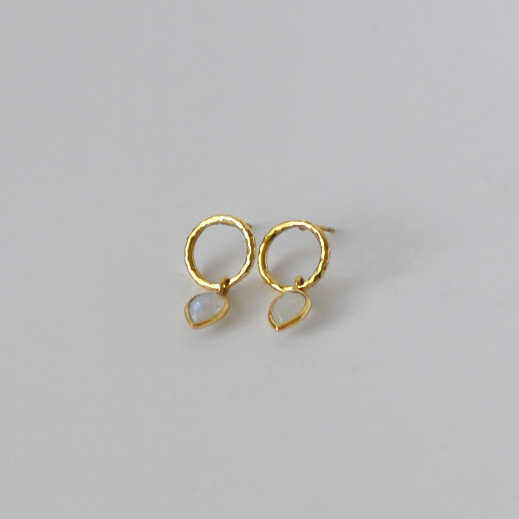 Ohrstecker Elina | Mondstein Tropfen