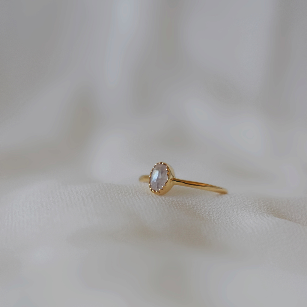 Fingerring Lua | Amazonit oder Mondstein