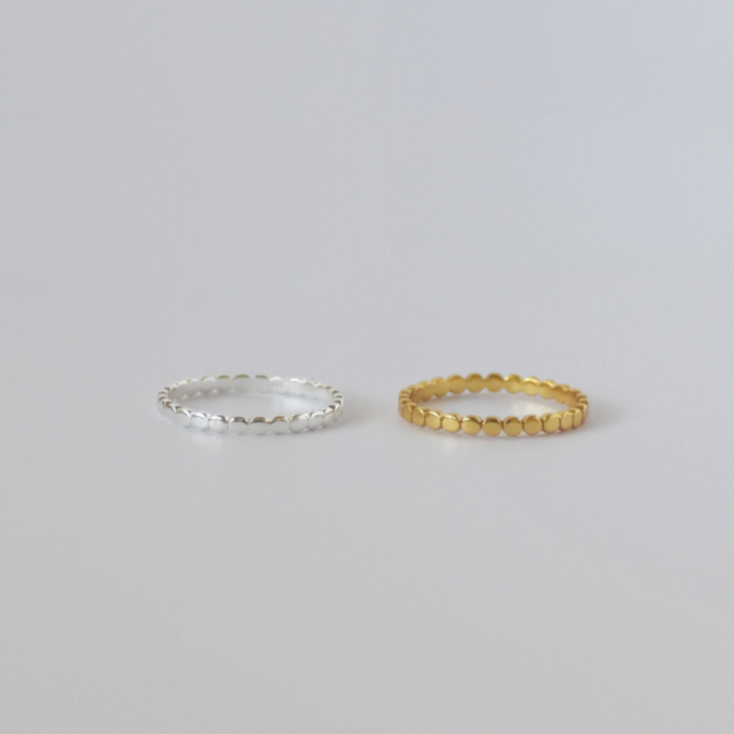 Fingerring flach getupft