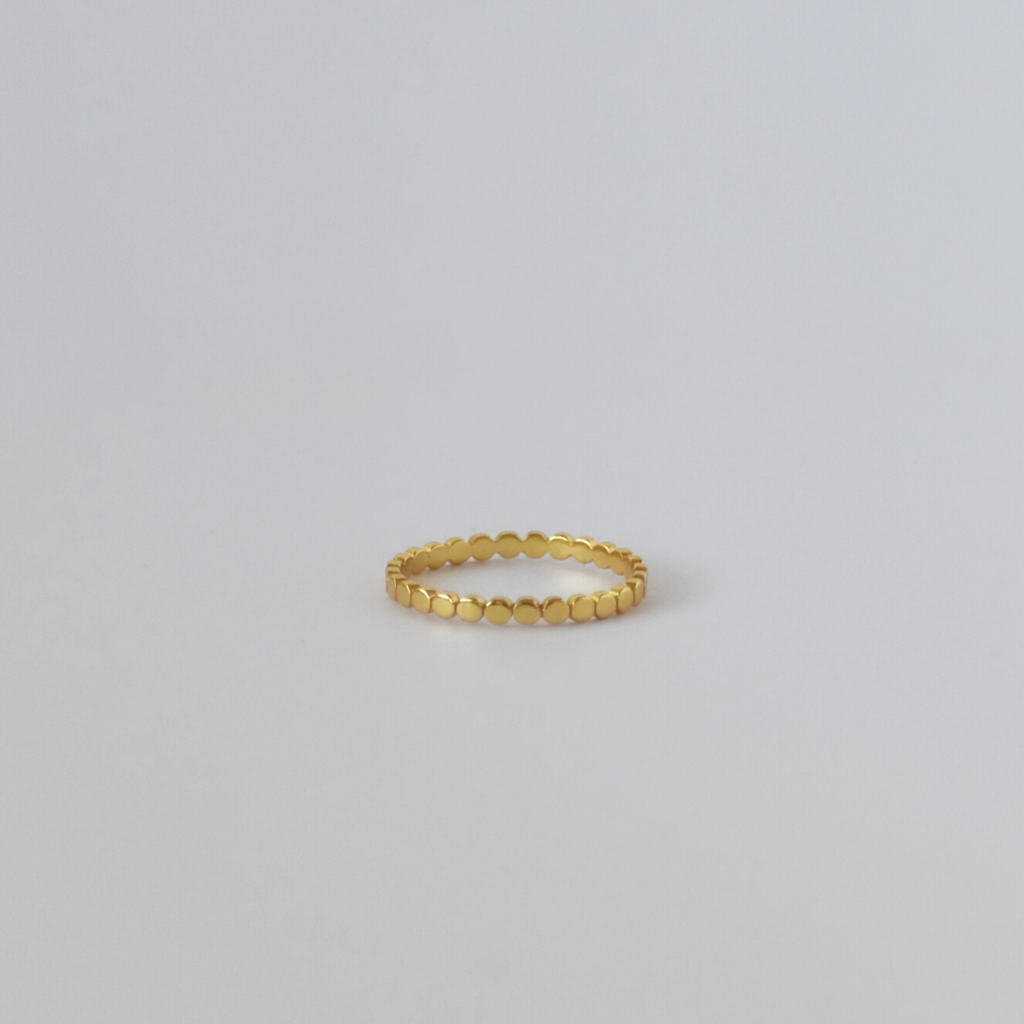 Fingerring flach getupft