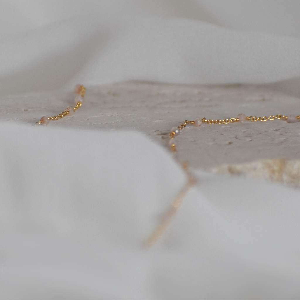 Halskette Thea | Peach und Green