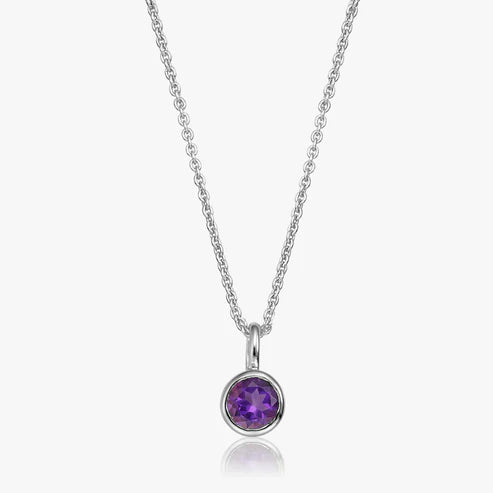 Geburtsstein Halskette Februar - Amethyst