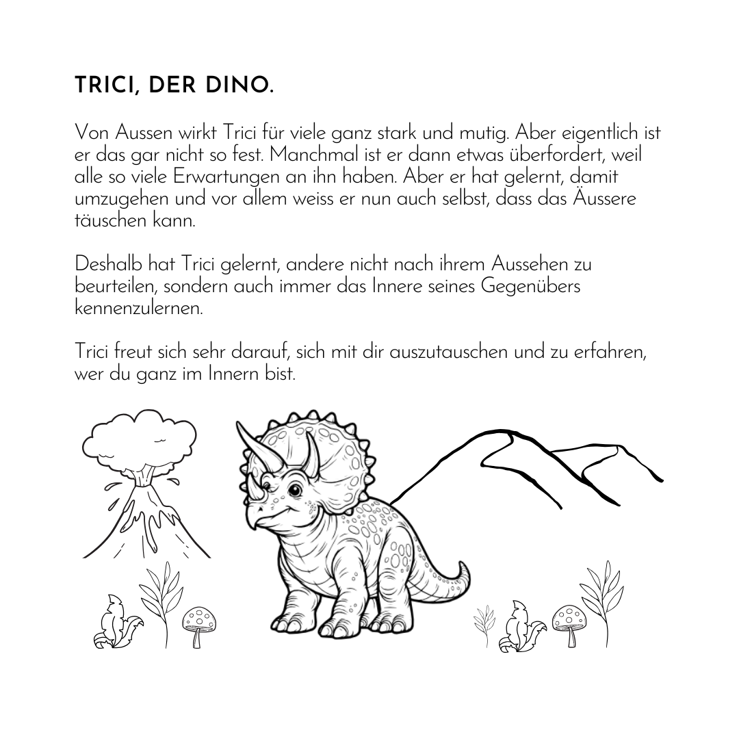 Kinderhalskette | Trici, der Dino