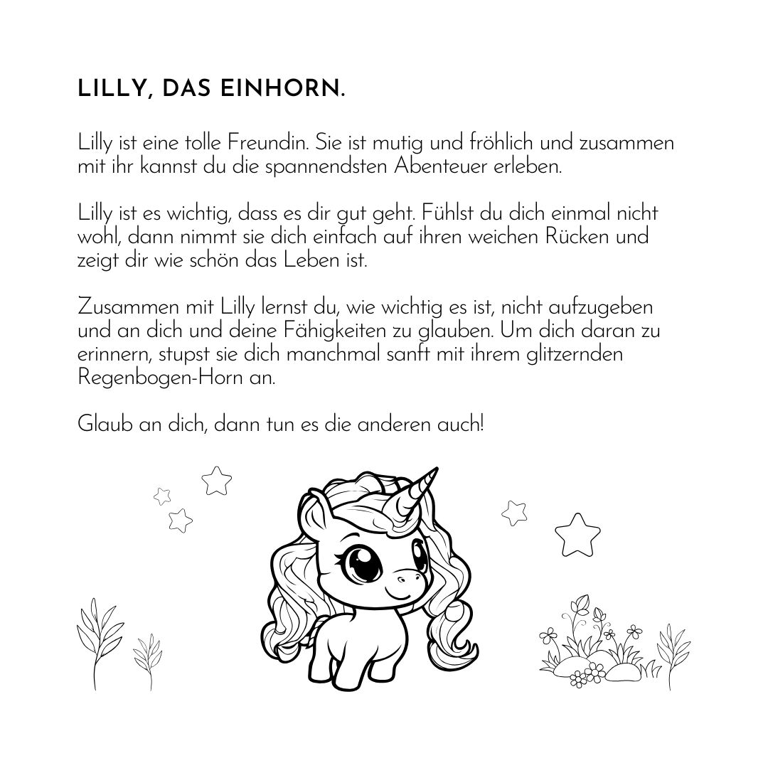 Kinderhalskette | Lilly, das Einhorn
