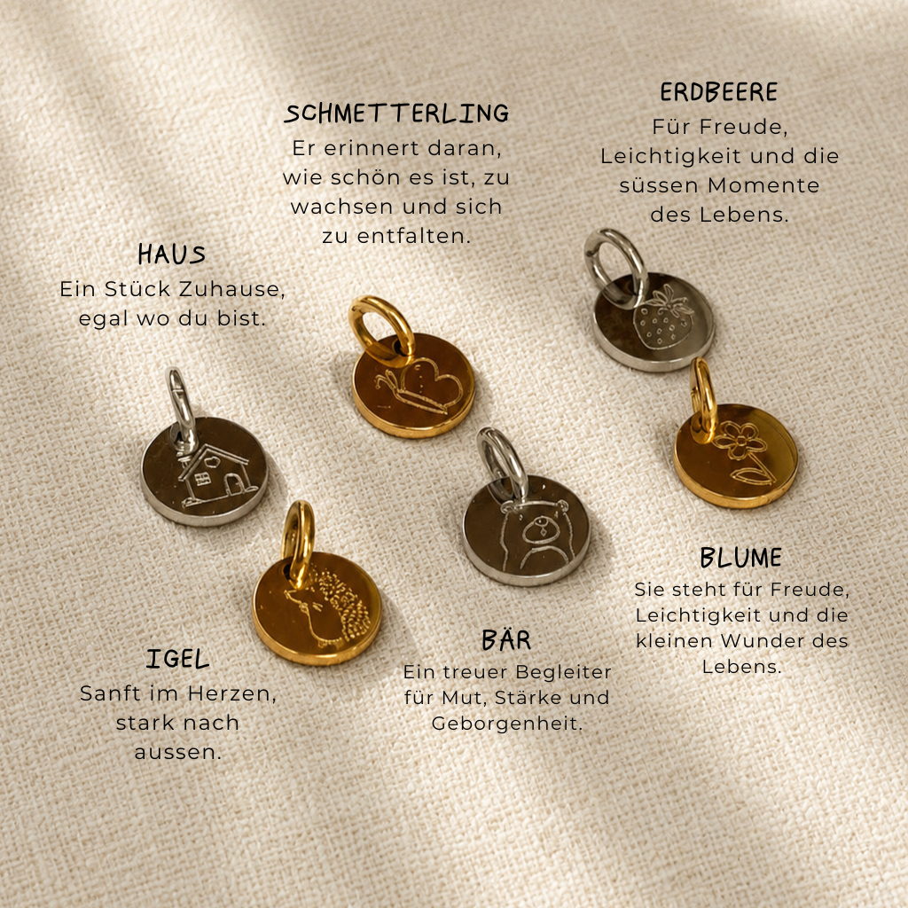 Kinderhalskette Yumi | Botswana-Achat | Silber