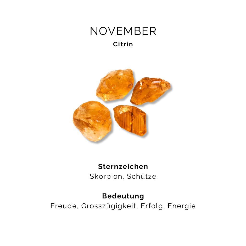 Geburtsstein Halskette November - Citrin
