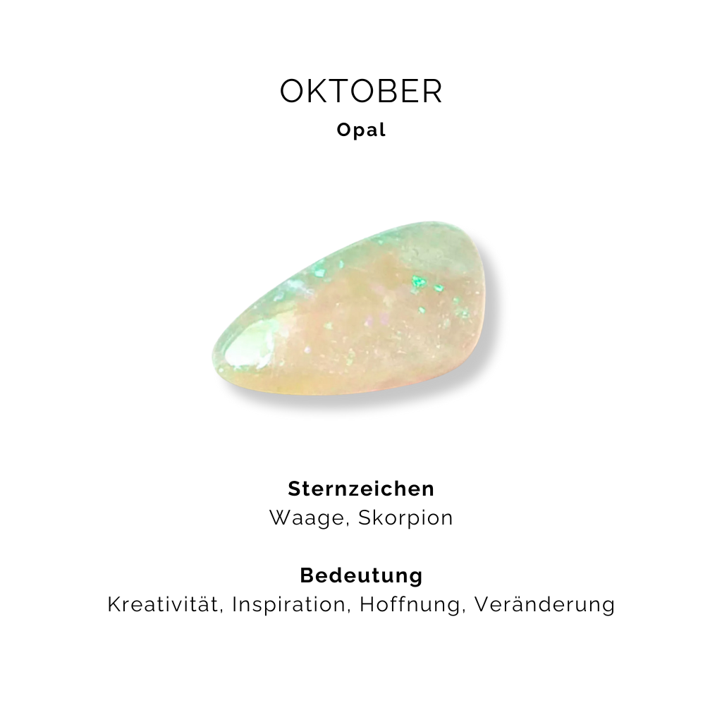 Geburtsstein Halskette Oktober - Opal