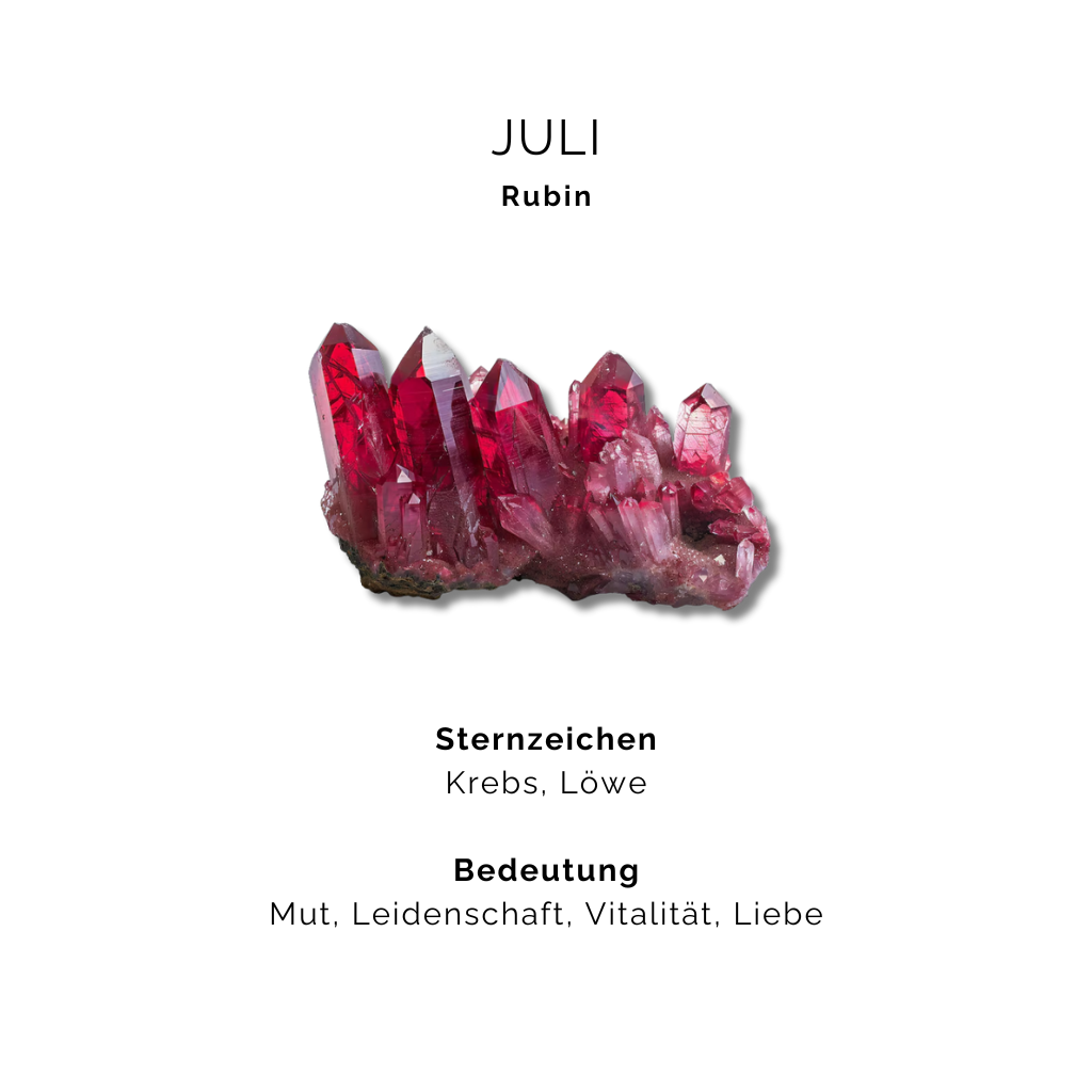 Geburtsstein Halskette Juli - Rubin