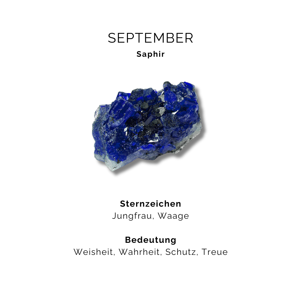 Geburtsstein Halskette September - Saphir