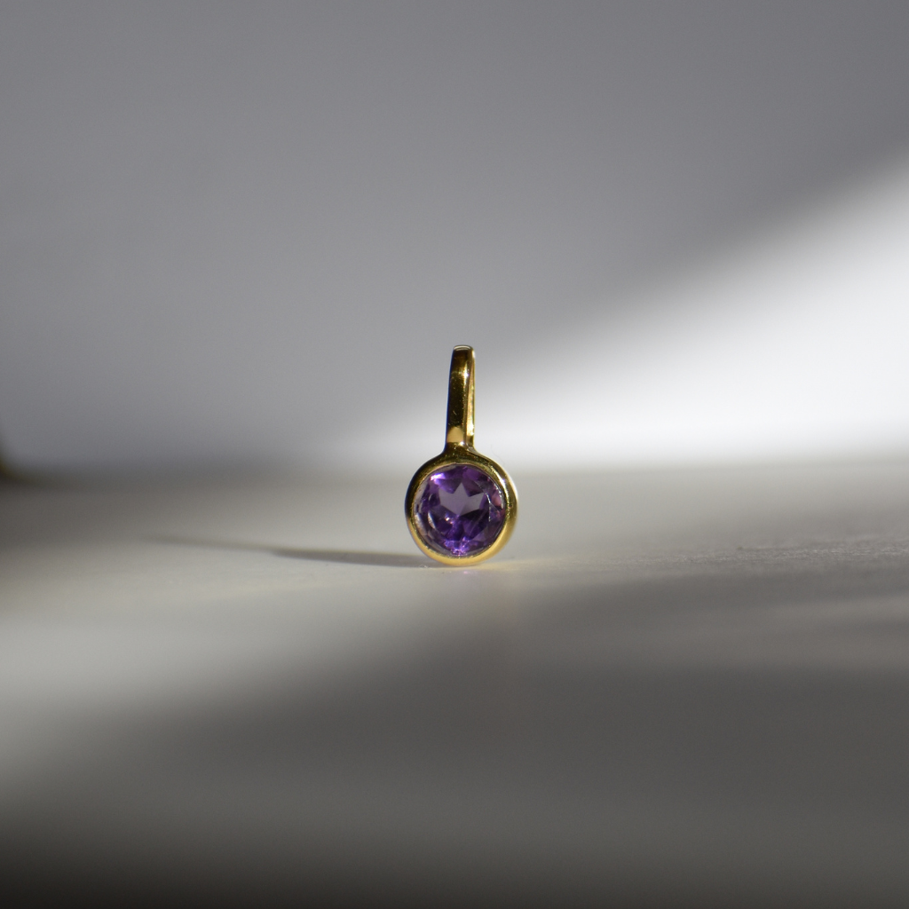 Geburtsstein Halskette Februar - Amethyst