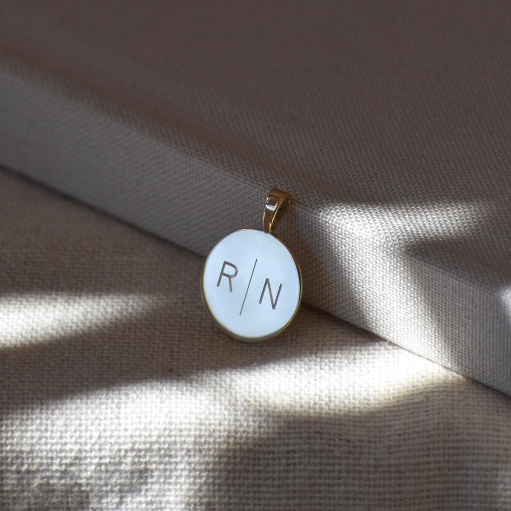 Gravurkette Leni | 2 Buchstaben | Rund, Oval