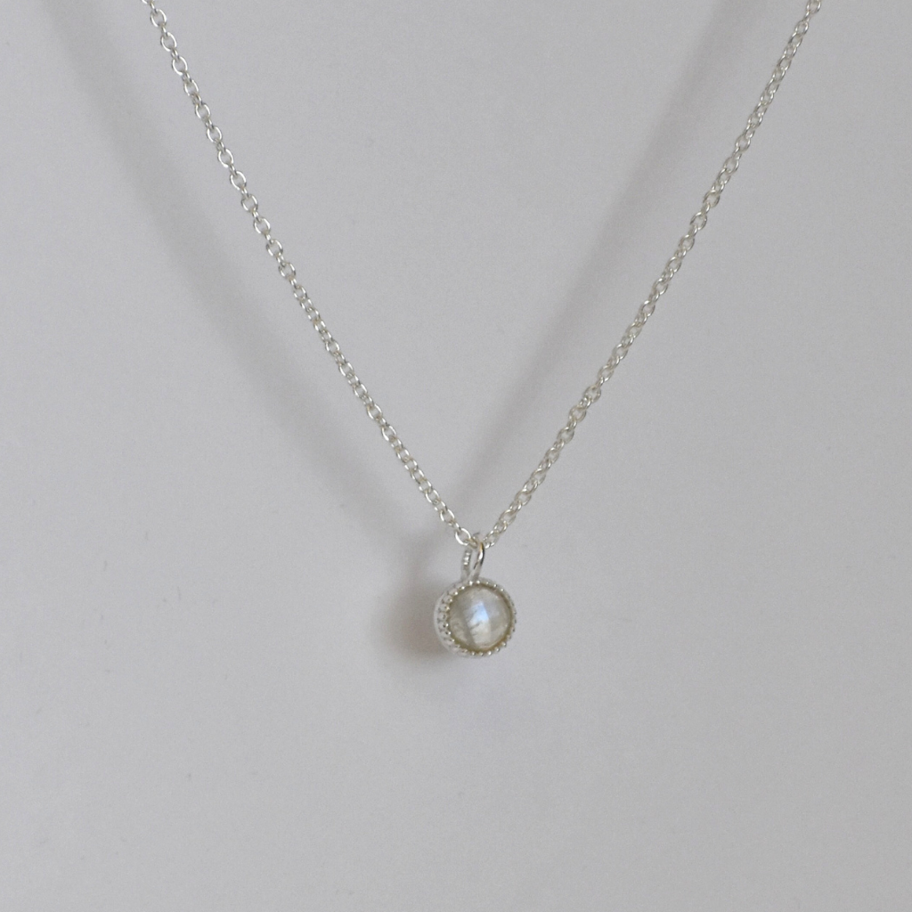 Halskette Oana | Mondstein, Labradorit, Rosenquarz