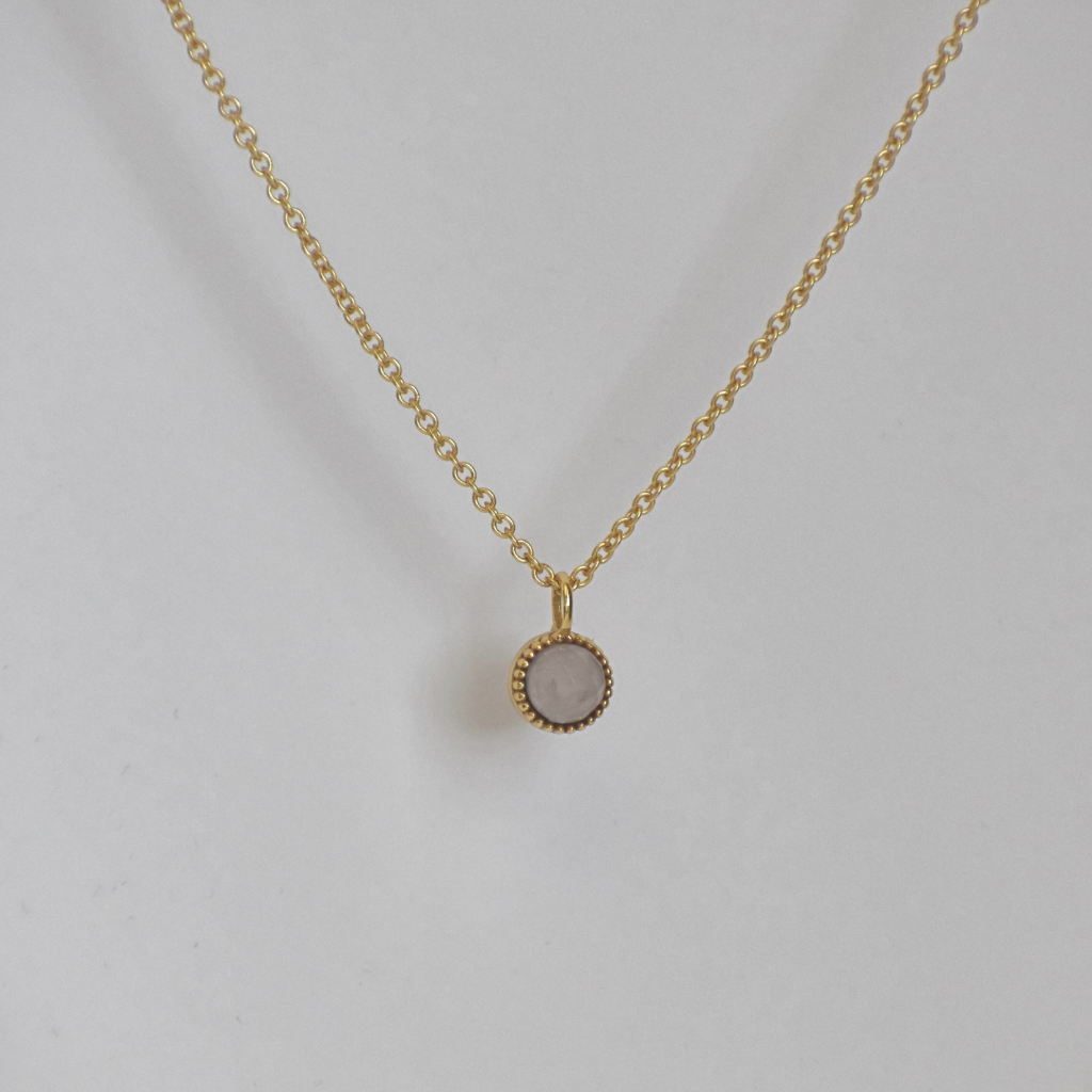 Halskette Oana | Mondstein, Labradorit, Rosenquarz