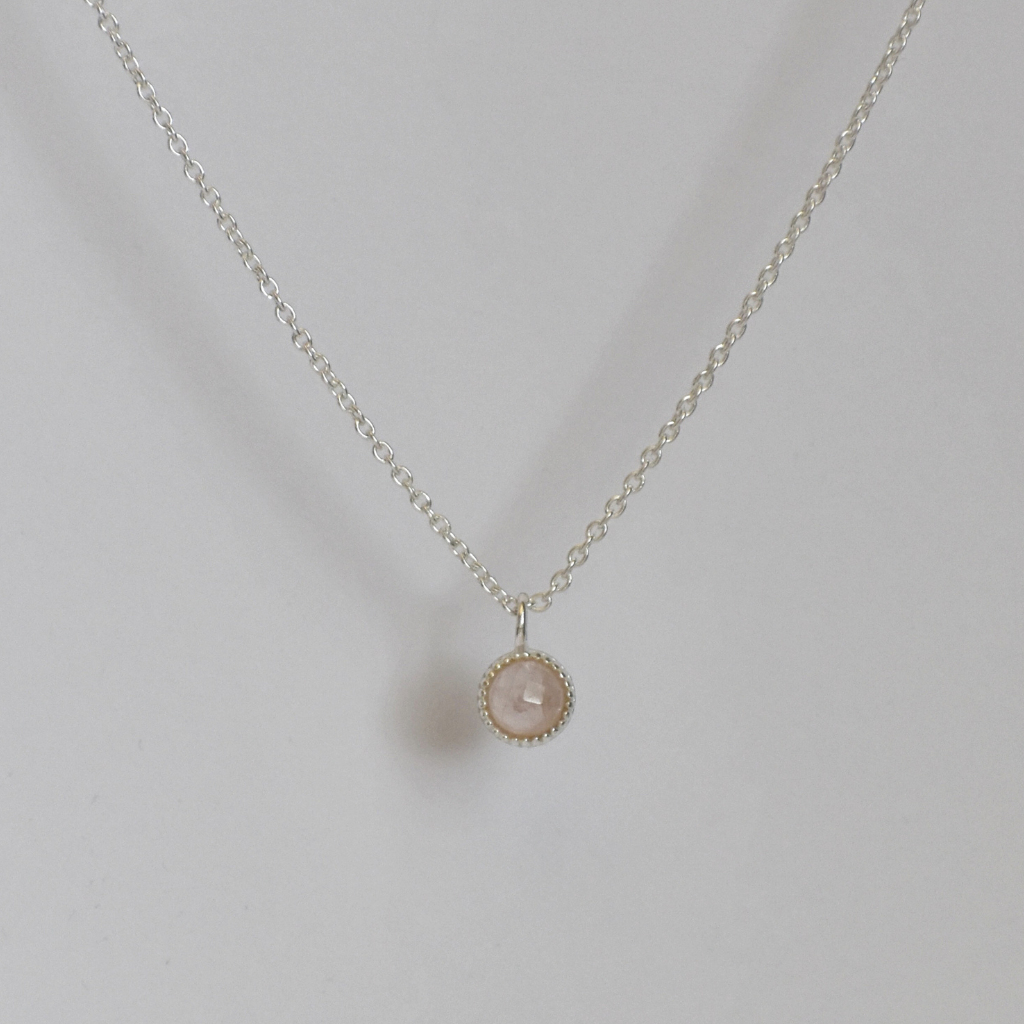 Halskette Oana | Mondstein, Labradorit, Rosenquarz