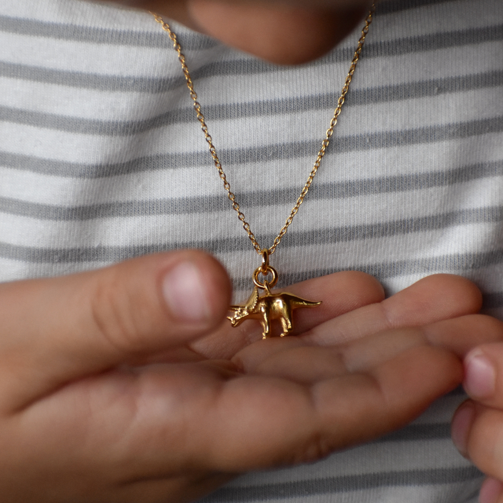 Kinderhalskette | Trici, der Dino