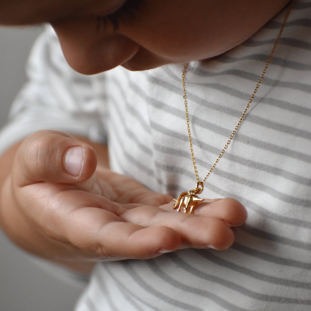 Kinderhalskette | Trici, der Dino