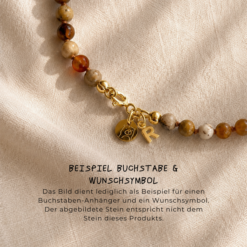 Kinderhalskette Yumi | Ozeanjaspis | Gold
