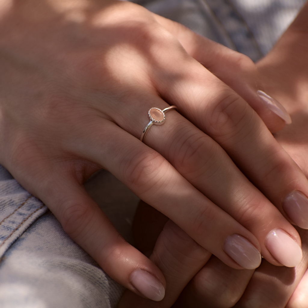 Fingerring Lua | Amazonit oder Mondstein