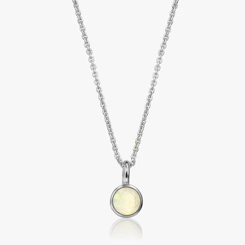 Geburtsstein Halskette Oktober - Opal