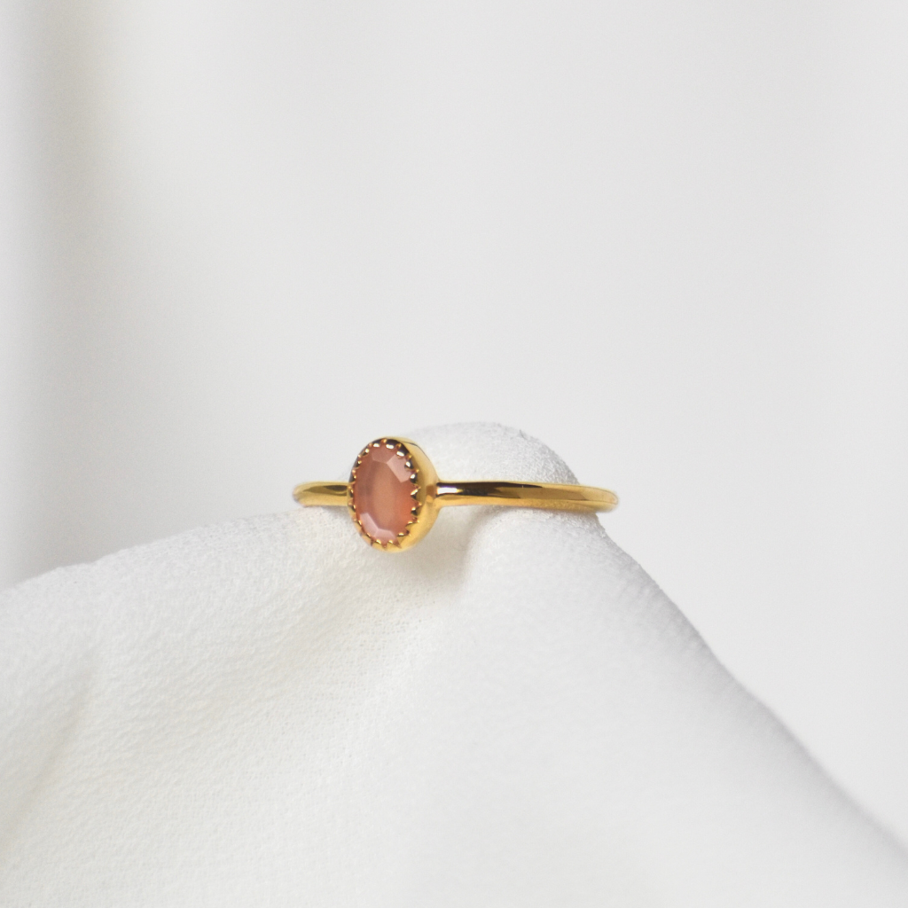 Fingerring Lua | Amazonit oder Mondstein