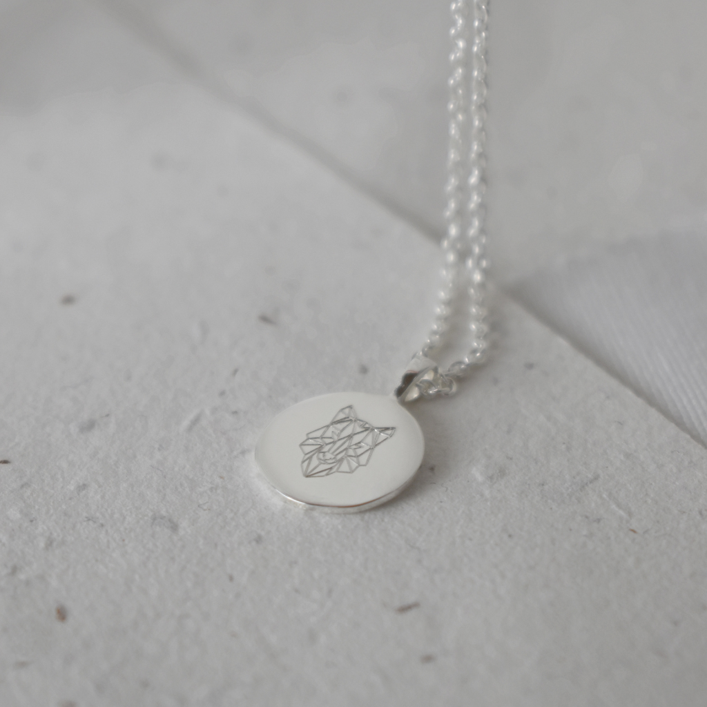 Gravurkette Lou | Geometrische Tiere | Rund, Oval, Eckig