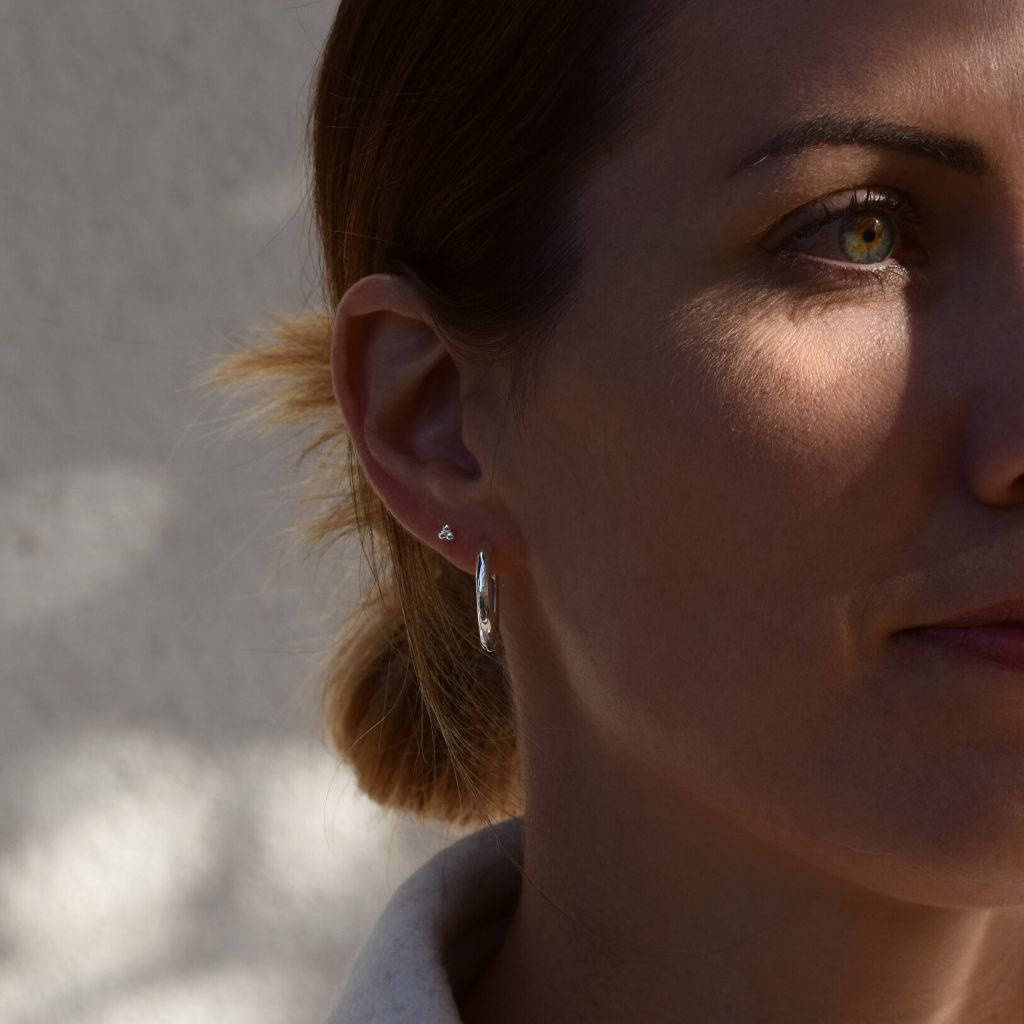 Klassische Creolen Silber