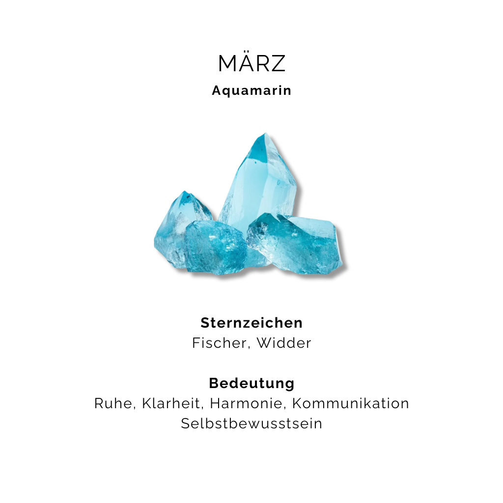 Geburtsstein Halskette März  - Aquamarin