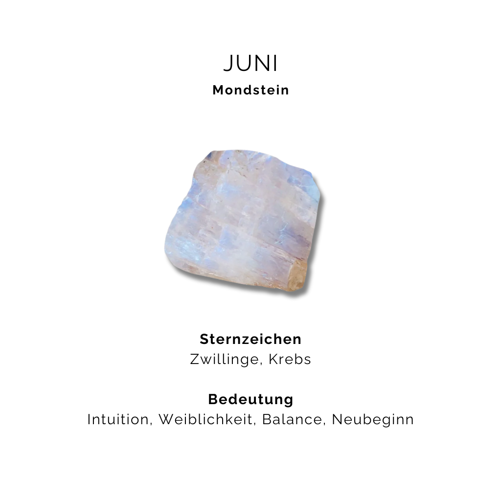 Geburtsstein Halskette Juni - Mondstein