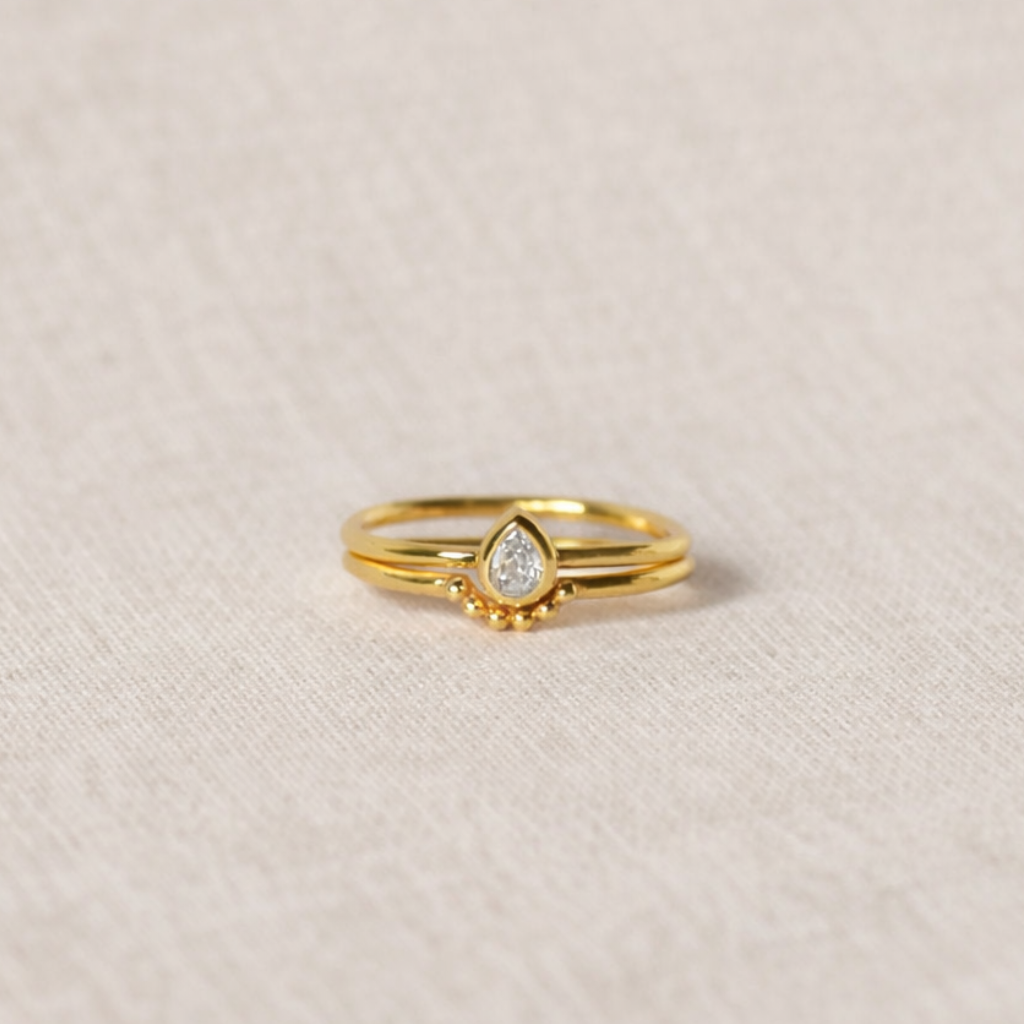 Doppelring Zirkonia