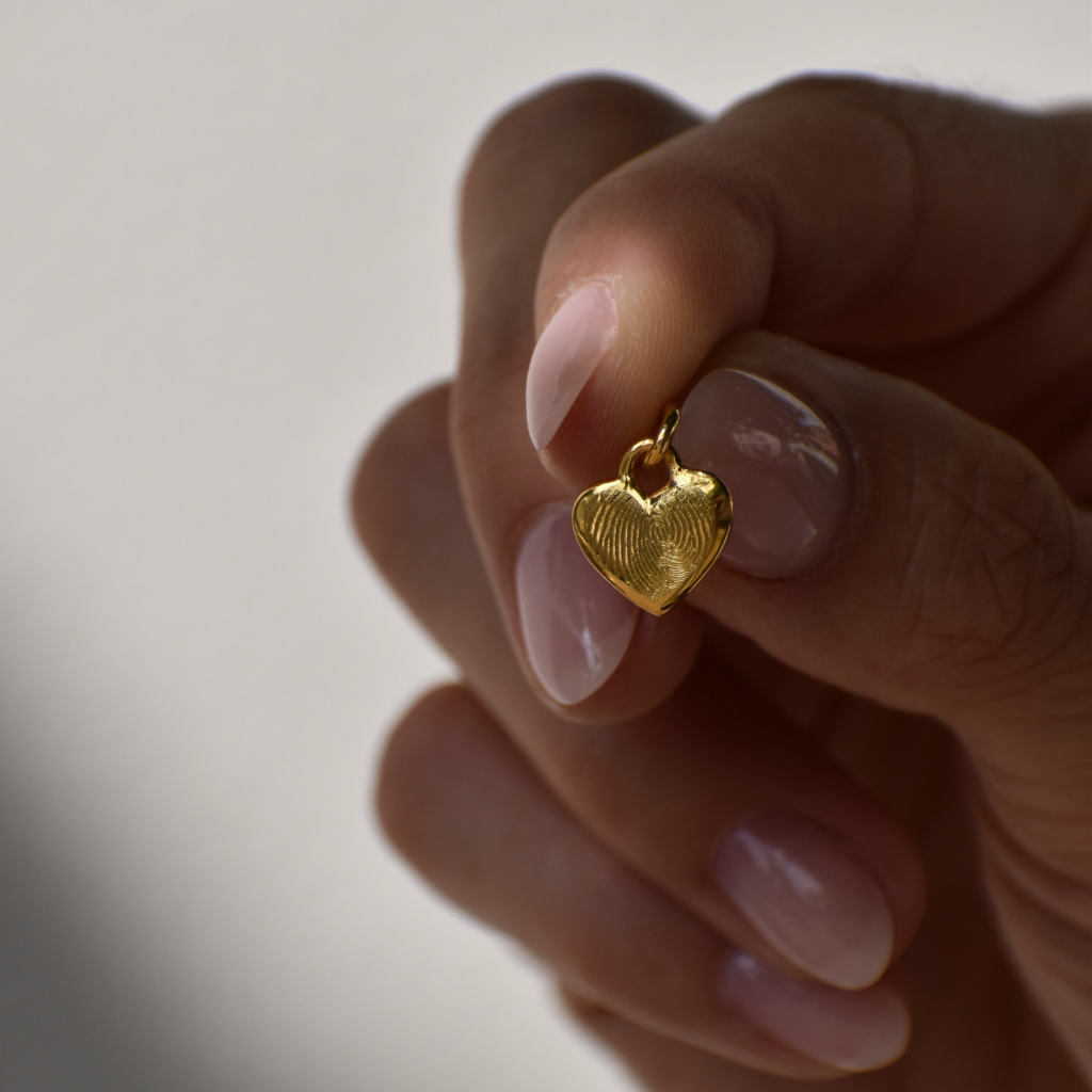 Gravurkette Herz | 1-4 Fingerabdrücke