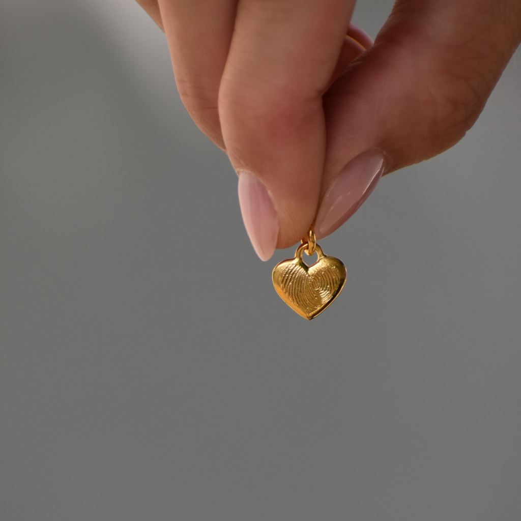Gravurkette Herz | 1-4 Fingerabdrücke