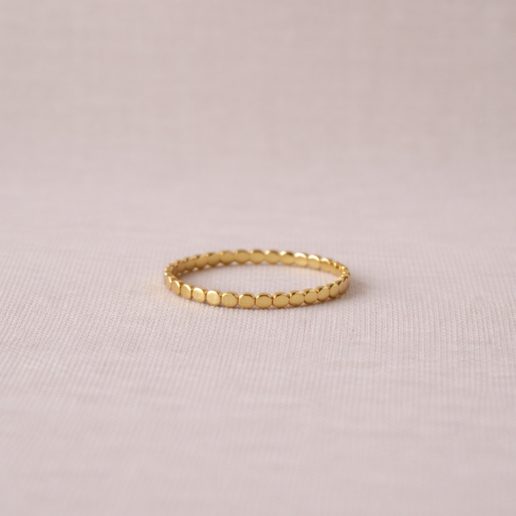 Fingerring flach getupft