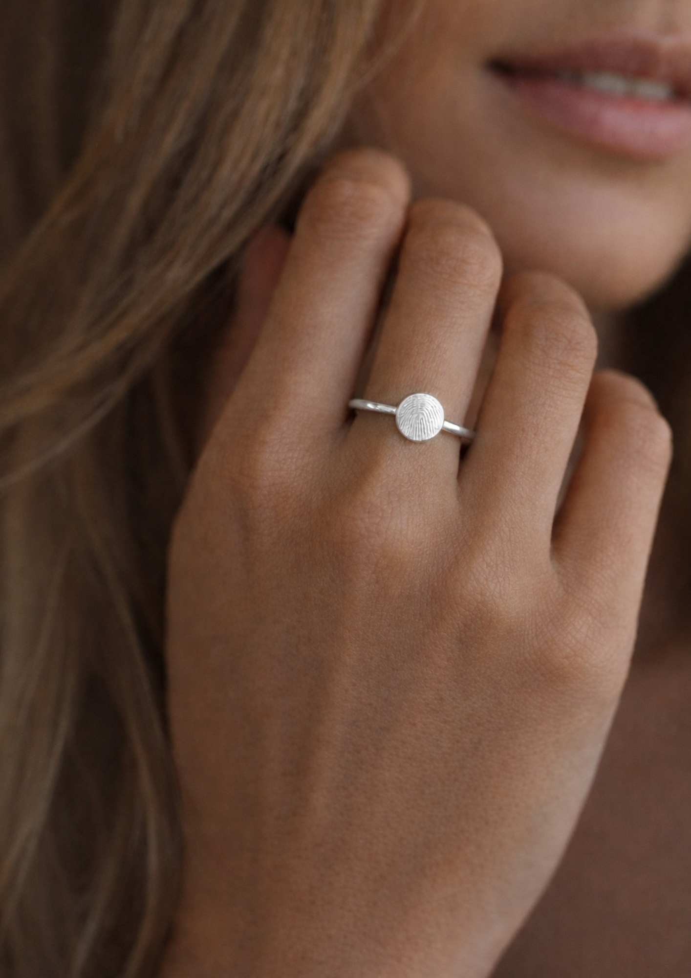 Fingerring mit Fingerabdruck