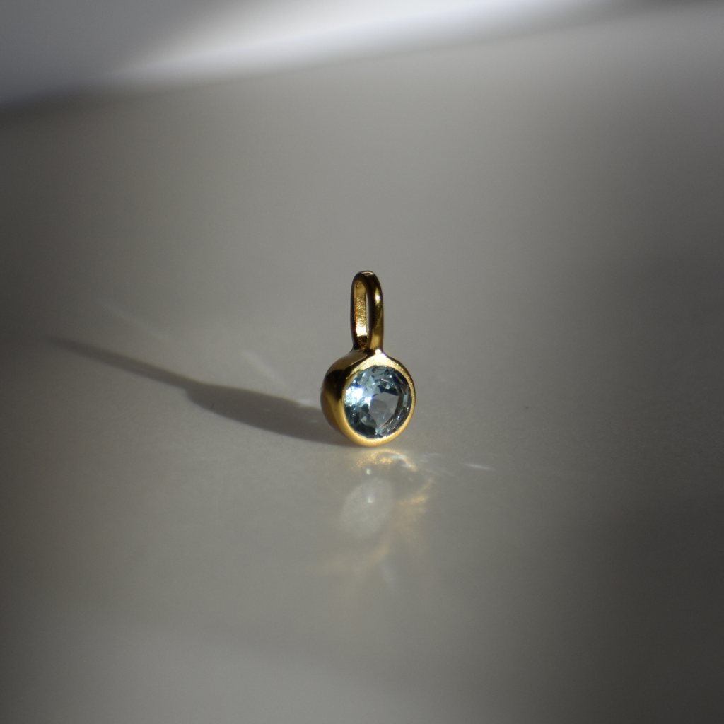 Geburtsstein Halskette März  - Aquamarin