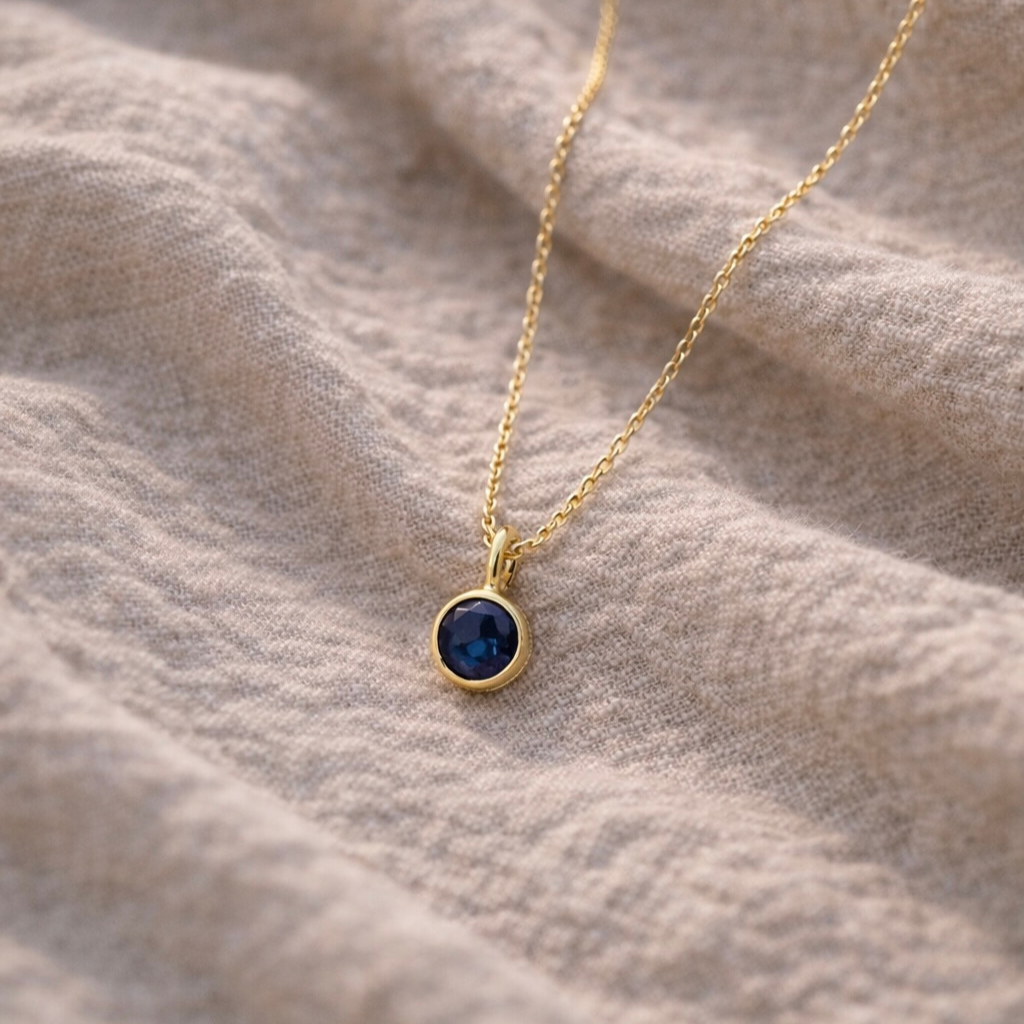 Geburtsstein Halskette September - Saphir