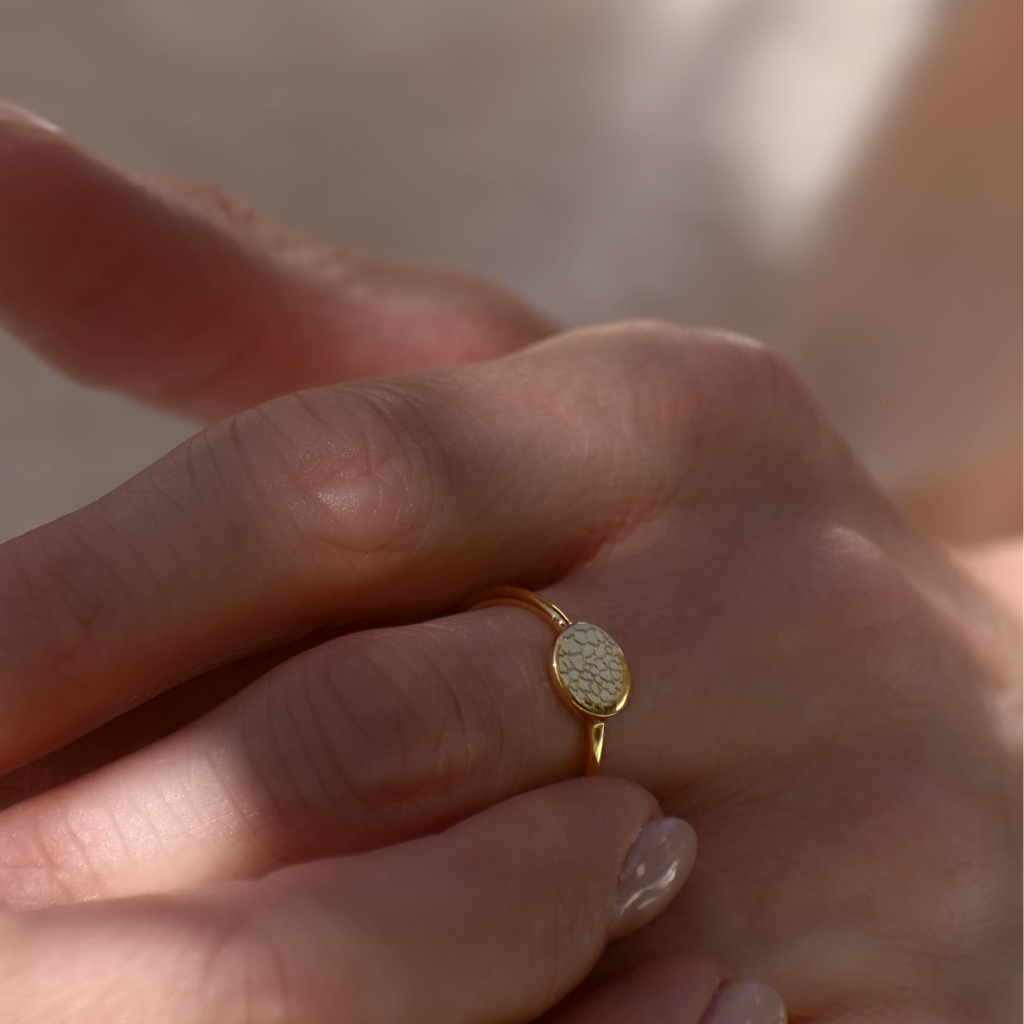 Gravur Fingerring Amea | Fingerabdruck, Hundenasenabdruck, Buchstabe