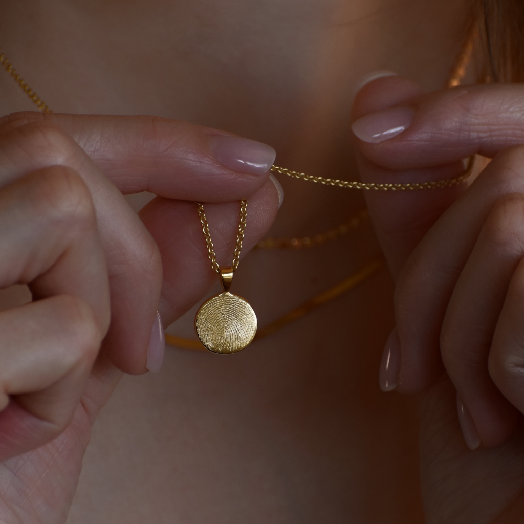 Gravurkette Elin | Fingerabdruck, Zeichnung, Handschrift