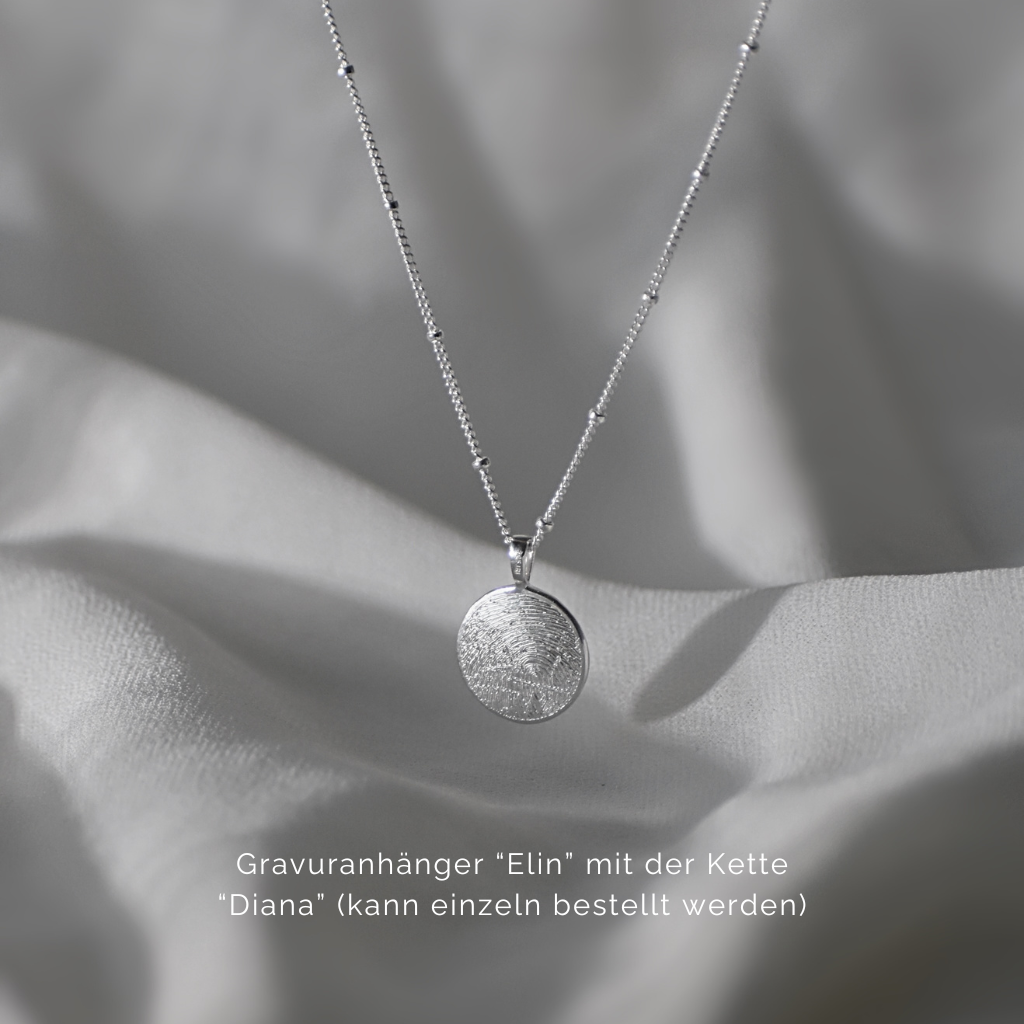Gravurkette Elin | Fingerabdruck, Zeichnung, Handschrift