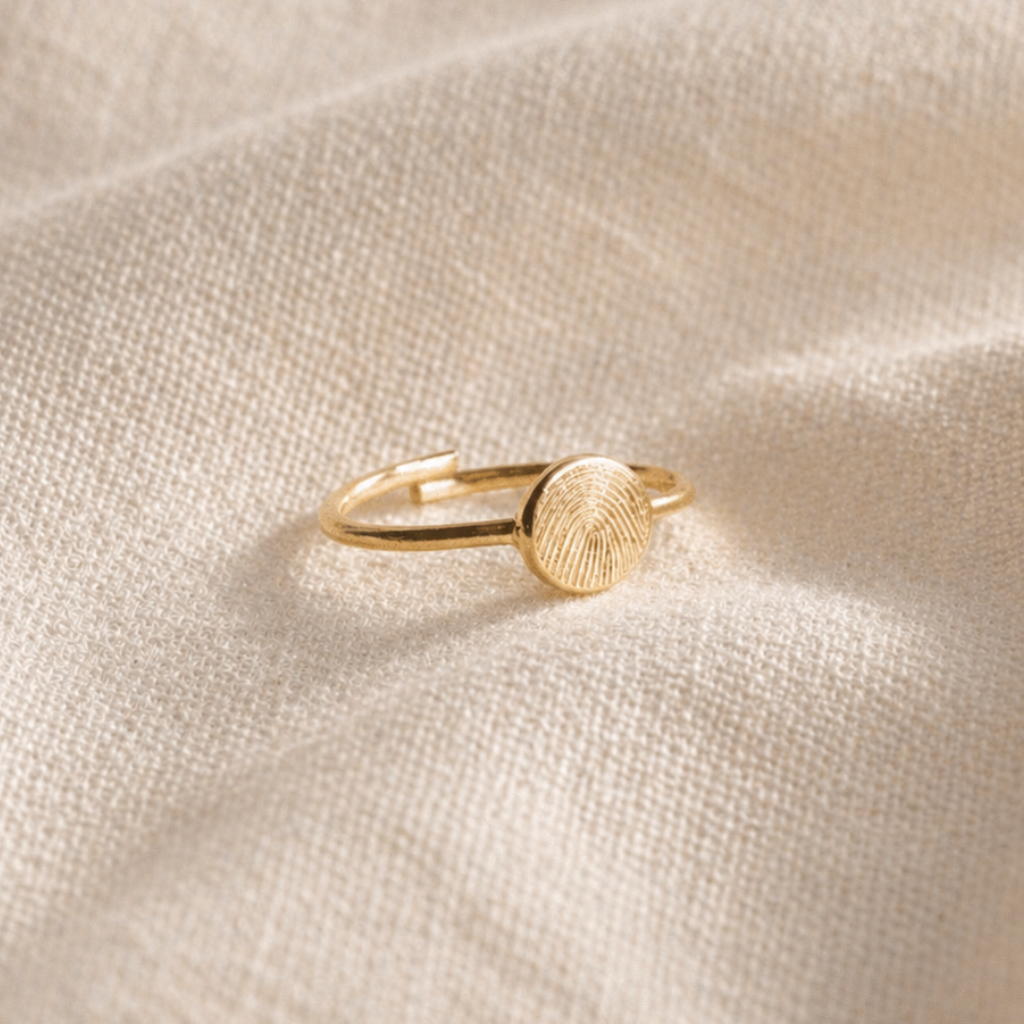 Gravur Fingerring Amea | Fingerabdruck, Hundenasenabdruck, Buchstabe