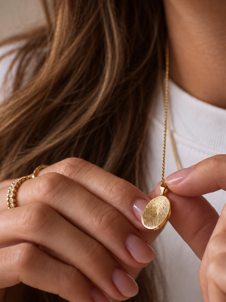 Gravurschmuck mit Fingerabdruck