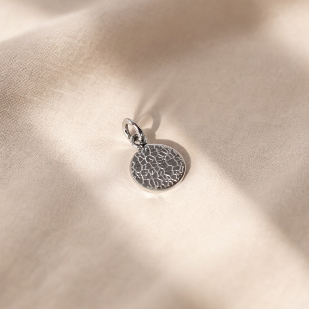 Gravurkette Liv | Rund MIDI | Fingerabdruck, Handschrift, Zeichnung, Pfote, Hand- oder Fussabdruck, Hundenasenstruktur